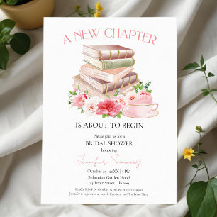 Invitation Nouveau chapitre   Tea & Livres Fête des mariées a