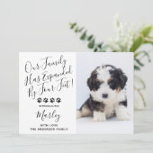 Invitation Nouveau chien animal de compagnie chiot douche (Debout devant)