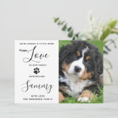 Invitation Nouveau chien animal de compagnie chiot douche (Debout devant)