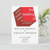 Invitation Nouveau Cube Rouge Épique Budget Géométrique Haute (Debout devant)