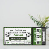 Invitation Nouveau de l'année 1er Anniversaire Ticket de socc (Debout devant)