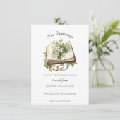 Invitation Nouveau début Fête des mariées Floral Open Book (Debout devant)