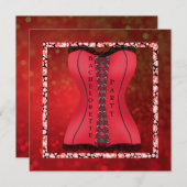 Invitation nouveau diamant CORSET RED BACHORETTE (Devant / Derrière)