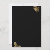 Invitation Nouveau diplôme Black collège élégant début (Dos)