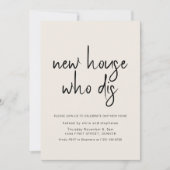 Invitation Nouveau foyer qui dit le ménage parti (Devant)