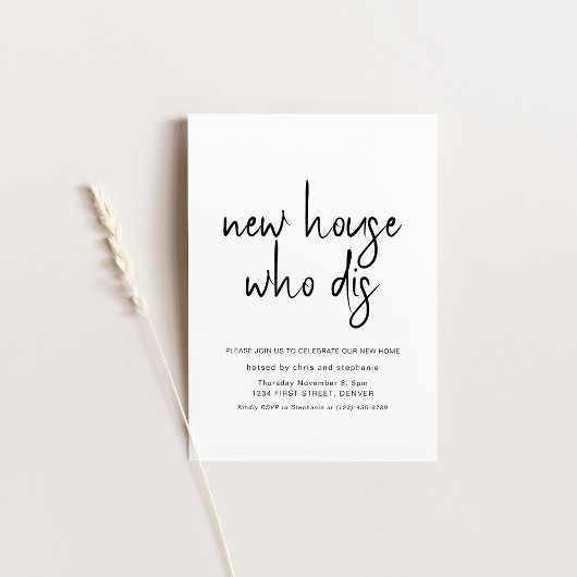 Invitation Nouveau foyer qui dit le ménage parti