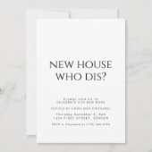 Invitation Nouveau foyer qui dit le ménage parti (Devant)