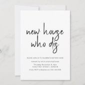 Invitation Nouveau foyer qui dit le ménage parti (Devant)