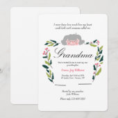 Invitation Nouveau grand-mère Sip et voir l'invitation (Devant / Derrière)