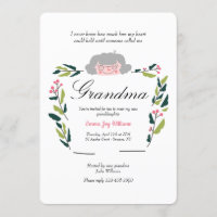 Nouveau grand-mère Sip et voir l'invitation