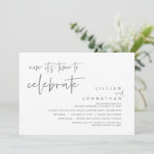 Invitation Nouveau il est temps de fêter, Mariage Elopement I (Debout devant)