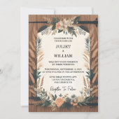Invitation Nouveau Jardin Floral Ressort Boho Boho Rustique M (Devant)