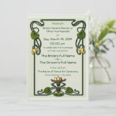 Invitation Nouveau Lilies (Faire-part de mariage) (Debout devant)
