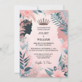 Invitation Nouveau Long Tulle Regal Royal Glam Blush Pink Mar (Devant)