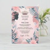 Invitation Nouveau Long Tulle Regal Royal Glam Blush Pink Mar (Debout devant)