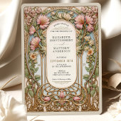 Invitation Nouveau Mariage Floral Arch Faux Gold