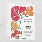 Invitation Nouveau Mariage floral clair et coloré (Devant)