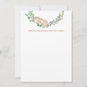 Invitation Nouveau-né bébé dans les mains boho eucalyptus ver (Dos)