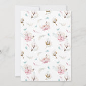 Invitation Nouveau-né Floral Welcome Baby (Dos)