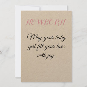 INVITATION NOUVEAU-NÉE  BÉBÉ FILLE