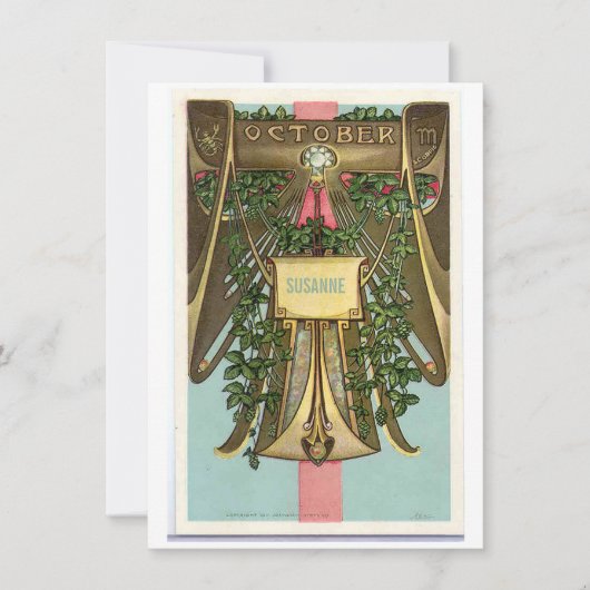 Invitation Nouveau Octobre Anniversaire de Scorpio zodiac Inv (Devant)