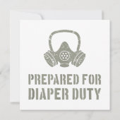 Invitation Nouveau Papa Préparé Pour Le Devoir De Baisse Drôl (Dos)