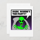 Invitation nouveau parti alien (Devant / Derrière)