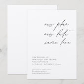 Invitation Nouveau plan nouvelle date même amour changement d (Devant / Derrière)