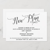Invitation Nouveau report de l'annonce de mariage prévue (Devant / Derrière)