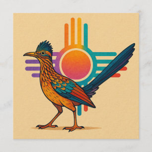 Invitation Nouveau Soleil Coloré Zia du Mexique 