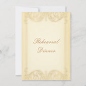 Invitation Nouveau Victorian Pale Gold Soir de répétition (Dos)