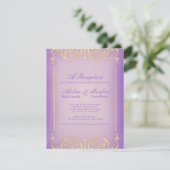 Invitation Nouveau Victorien : Joli Mariage Lilac & Or (Debout devant)