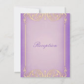 Invitation Nouveau Victorien : Joli Mariage Lilac & Or (Dos)