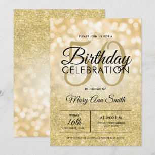 Invitation NOUVEAUTÉ ! Élégant 50e anniversaire de la Parties