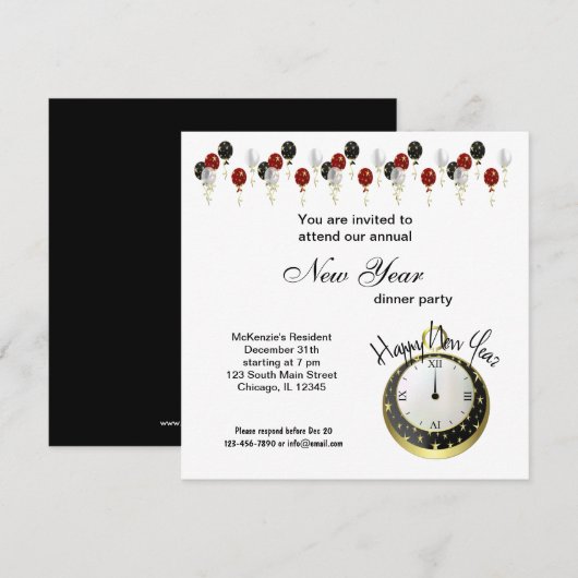 Invitation Nouveaux débuts (Devant / Derrière)