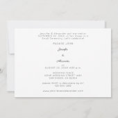 Invitation Nouveaux mariés B Horizontal 1 Photo Réception de  (Dos)