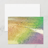 Invitation Nouveaux Mariés sur la Plage (Devant / Derrière)