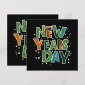 Invitation Nouvel An (Devant / Derrière)