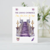 Invitation Nouvel An 2026 Luxe Violet et Or (Debout devant)