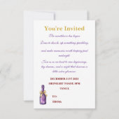 Invitation Nouvel An 2026 Luxe Violet et Or (Dos)