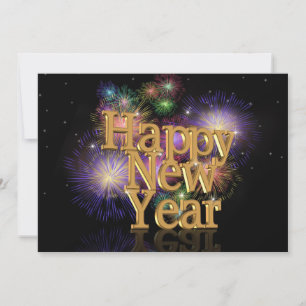 Invitation Nouvel an à la veille du feu d'invitation