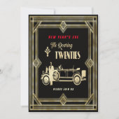 Invitation Nouvel An : Années folles et fête automobile, ZRP (Devant)