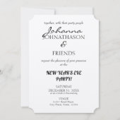 Invitation Nouvel An Black Funny Custom Custom (Devant)
