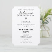 Invitation Nouvel An Black Funny Custom Custom (Debout devant)