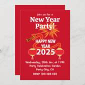 Invitation Nouvel An chinois 2025 Serpent Nouvel An chinois (Devant / Derrière)