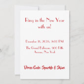 Invitation Nouvel an chinois 2026 (Dos)