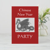 Invitation Nouvel an chinois de la fête du Dragon (Debout devant)