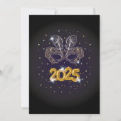 Invitation Nouvel An de la Masquerade Party Black Gold (Dos)