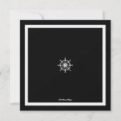 Invitation Nouvel an de neige cristalline et blanche (Dos)