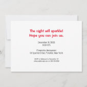 Invitation Nouvel An Décompte De La Soirée Horloge D'Invitati (Dos)